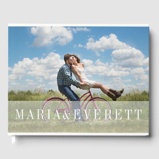 Livre D'or Revêtement simple | Photo Mariage (Recto)