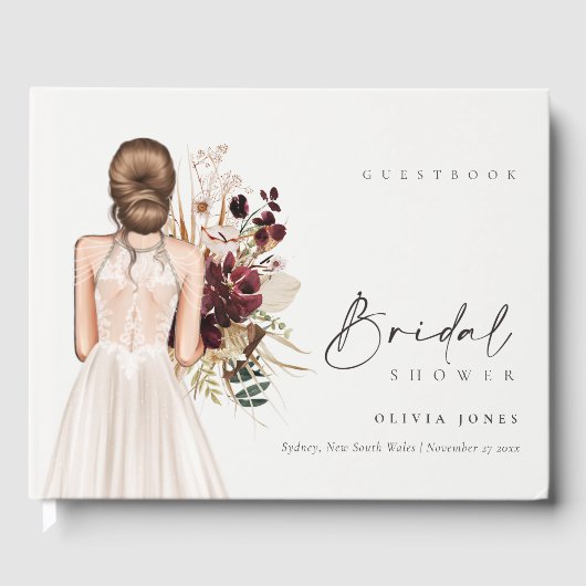 Livre D'or Robe de mariée blanche élégante Bohème douche de m (Recto)