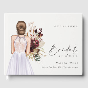 Livre D'or Robe de mariée lilas élégante Boho Shower de maria