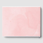 Livre D'or Robe Douce 16 Aquarelle Bleue Fleurs Roses (Verso)