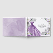 Livre D'or Robe Douce 16 Purple Aquarelle Fleurs (Complet)