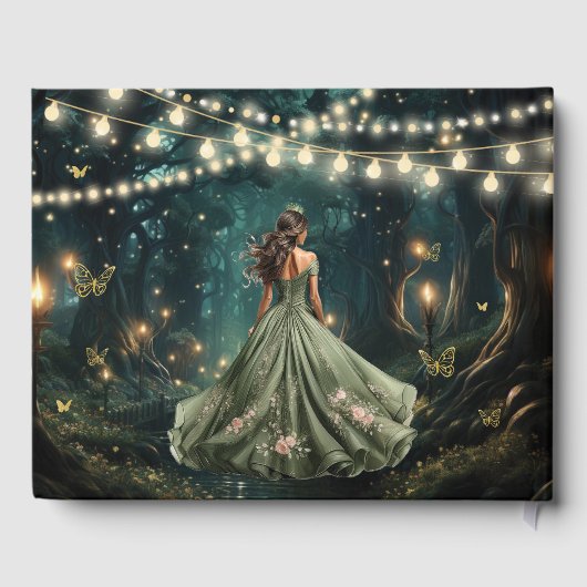 Livre D'or Robe verte de la forêt enchantée Quinceanera (Verso)