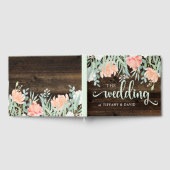 Livre D'or Romance florale rustique | Bois et aquarelle (Complet)