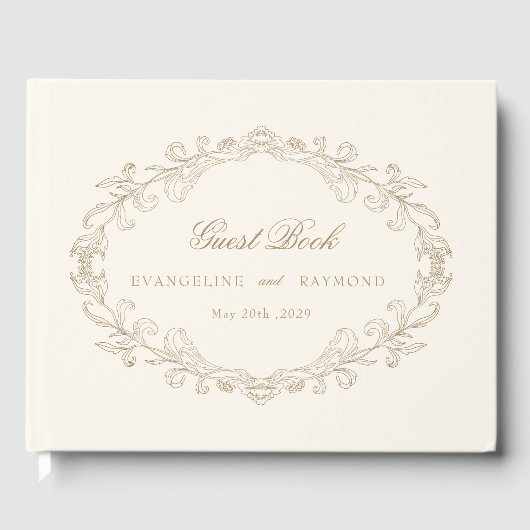 Livre D'or Romantic Baroque Ornate Frame Wedding (Recto)