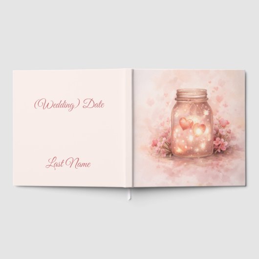 Livre D'or Romantic Mason Jar Wedding Guest Book (Complet)