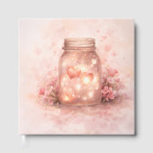 Livre D'or Romantic Mason Jar Wedding Guest Book (Recto)