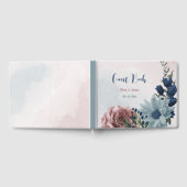 Livre D'or Romantique rose bleu fleurs verdure mariage (Complet)