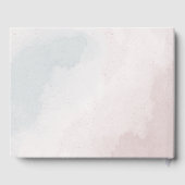 Livre D'or Romantique rose bleu fleurs verdure mariage (Verso)