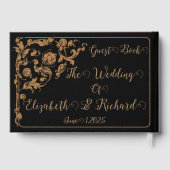 Livre D'or Romantique, Vintage, Mariage antique (Verso)