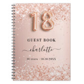 Livre d'or rose 18e anniversaire parties scintilla (Devant)