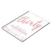 Livre d'or Rose 30 Anniversaire Parties scintillan (Côté gauche)