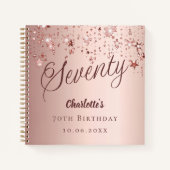 Livre d'or rose 70e anniversaire étoiles (Devant)