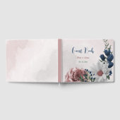 Livre D'or rose blanc marine fleurs verdure mariage (Complet)