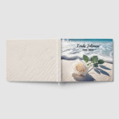Livre D'or Rose Blanche Sur Sable De Plage (Complet)