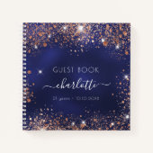 Livre d'or rose bleu d'anniversaire (Devant)