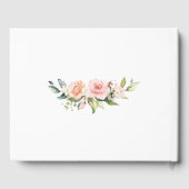 Livre D'or Rose Blush Floral Antlers Monogram Mariage (Verso)