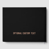 Livre D'or Rose Chic Or Typographie moderne Mariage Monogramm (Verso)