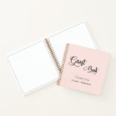 Livre d'or rose d'anniversaire blush (Intérieur)