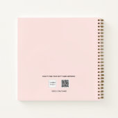 Livre d'or rose d'anniversaire blush (Dos)