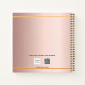 Livre d'or rose d'anniversaire de l'invité (Dos)