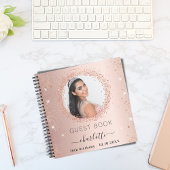 Livre d'or rose d'anniversaire de l'invité photo b