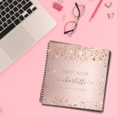 Livre d'or rose d'anniversaire monogramme