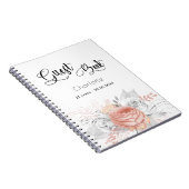 Livre d'or rose d'anniversaire or floral argent (Côté Droit)