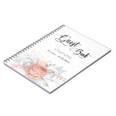 Livre d'or rose d'anniversaire or floral argent (Côté gauche)