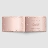 Livre d'or rose d'anniversaire parties scintillant (Complet)