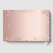 Livre d'or rose d'anniversaire parties scintillant (Verso)