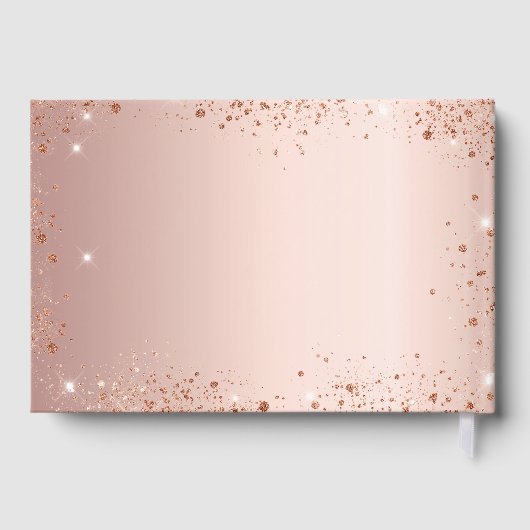 Livre d'or rose d'anniversaire parties scintillant (Verso)