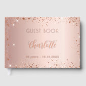 Livre d'or rose d'anniversaire parties scintillant (Recto)