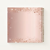 Livre d'or rose de la douche nuptiale coeur photo  (Dos)