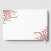Livre D'or Rose de mariage tropical de plage Gold Pink Palm F (Verso)