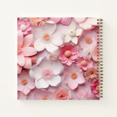 Livre d'or rose florale blanche nom (Dos)