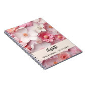 Livre d'or rose florale blanche nom (Côté Droit)