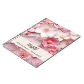 Livre d'or rose florale blanche nom (Côté gauche)