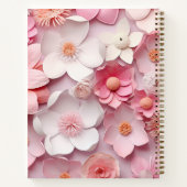 Livre d'or rose florale blanche nom (Dos)