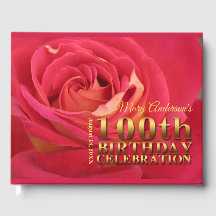 Rose Gold 100th Birthday Celebration Name HCGB