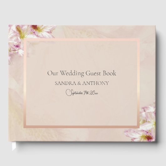 Livre D'or Rose Gold Azalea Mariage (Recto)
