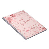 Livre d'or Rose Gold Blush Sweet 16 Parties scinti (Côté Droit)