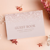 Livre D'or Rose Gold Confetti Blush Pink Mariage moderne