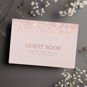 Livre D'or Rose Gold Confetti Blush Pink Mariage moderne
