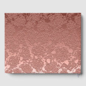 Livre D'or Rose Gold Elegant Mariage Réception Monogramme (Verso)