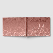 Livre D'or Rose Gold Elegant Mariage Réception Monogramme (Complet)