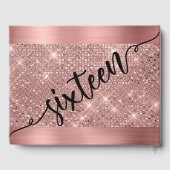 Livre D'or Rose Gold Faux Shimmer & Foil Sweet 16 (Verso)