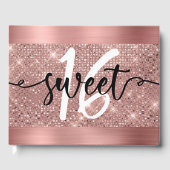 Livre D'or Rose Gold Faux Shimmer & Foil Sweet 16 (Recto)