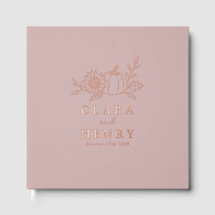 Livre d'or Rose Gold Foil Dusty Rose Citrouille