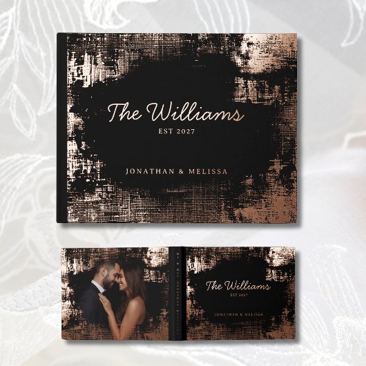 Livre d'or Rose Gold Foil Guestbook