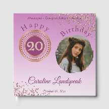 Rose Gold Pailleté Anniversaire 20 Ans Photo Perso